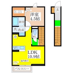 アモリール西牟田の物件間取画像